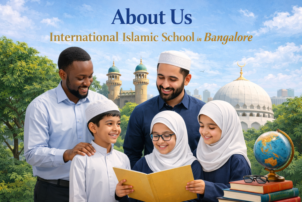 students and teachers at islamic school